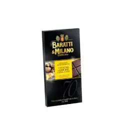 Baratti e Milano Extra dark chocolate bar with lemon peel 75g