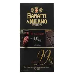 Baratti e Milano 99% extra dark chocolate bar 75g