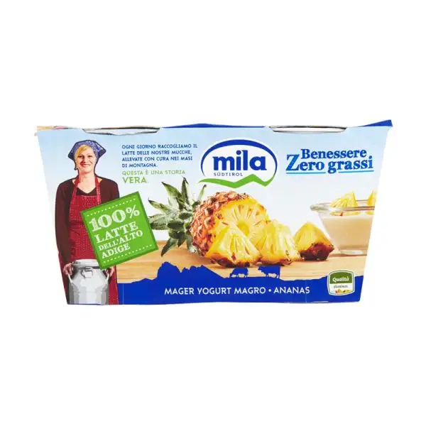 Mila Yogurt magro 0,1% all' ananas gr. 125 x 2 Spesa online da Palermo  verso tutta Italia