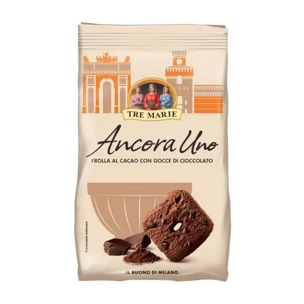 Ship Italian food across Europe Tre Marie Ancora Uno cocoa chocolate chip  biscuits 300g