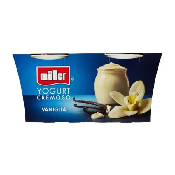 Müller Yogurt cremoso alla vaniglia gr. 125 x 2 Spesa online da Palermo  verso tutta Italia