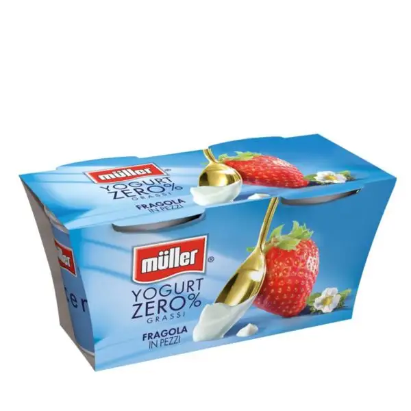 Müller Yogurt 0% Fragola gr. 125 x 2 Spesa online da Palermo verso tutta  Italia