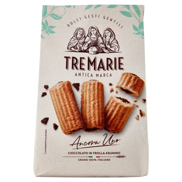 Tre Marie Ancora Uno Cioccolato in frolla Krumiro Filled Biscuits with  Ground Flour and Crunchy Chocolate 300g