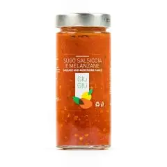 giù giù sugo salsiccia melanzane gr. 300 sicilia siciliano prezzemolo e vitale