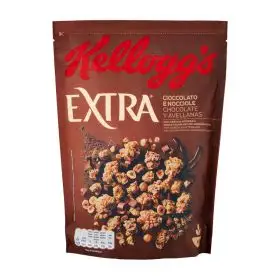 Kellogg's Cereali extra cioccolato fondente nocciole gr. 375