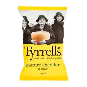 Tyrrells Chips mature cheddar and chives gr.150