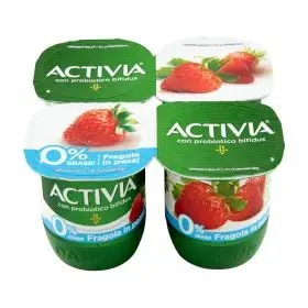 Danone Activia yogurt magro 0 % alla fragola gr. 125 x 4