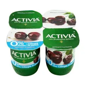 Danone Activia yogurt magro 0 % alla ciliegia gr. 125 x 4