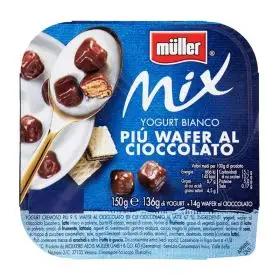 Müller Mix yogurt bianco e wafer cioccolato gr. 150
