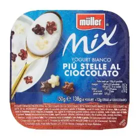Müller Mix yogurt bianco e stelle al cioccolato gr. 150