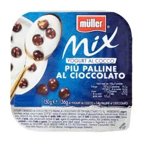 Müller Mix yogurt al cocco e palline al  cioccolato  gr. 150