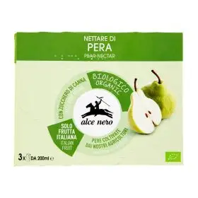 Alce Nero Organic pear nectar box 3x200ml