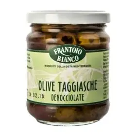 Frantoio Bianco Pitted Taggiasca olives 190g