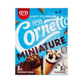 Algida Cornetto Miniature 5x Chocolate Cacao 5x Classico 10 x 19 g