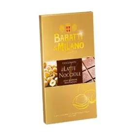 Baratti e Milano Tavoletta di cioccolato al latte e nocciole 75g