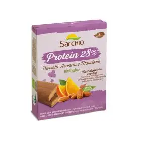 Sarchio Barretta protein arancia e mandorla bio senza glutine g135