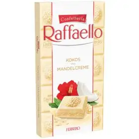 Ferrero Raffaello tavoletta cioccolata bianca cocco mandorle 90g