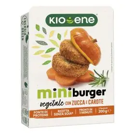 Kioene Mini burger vegetale zucca e carote gr.200
