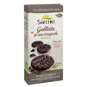 Sarchio Gallette di riso al cioccolato fondente extra bio senza glutine gr. 100
